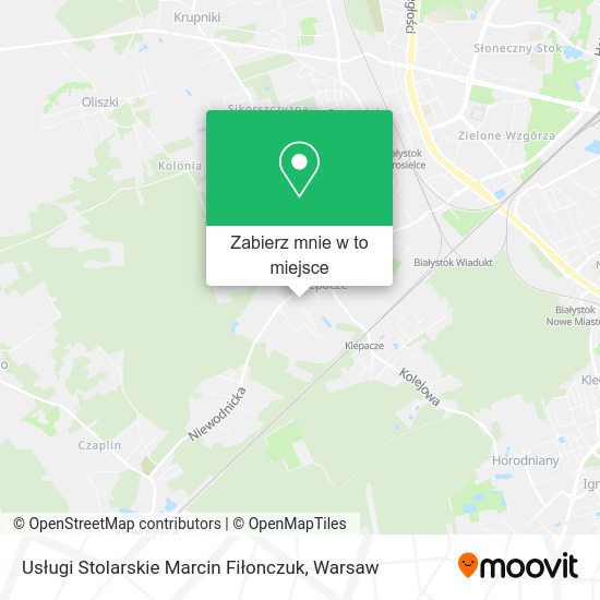 Mapa Usługi Stolarskie Marcin Fiłonczuk