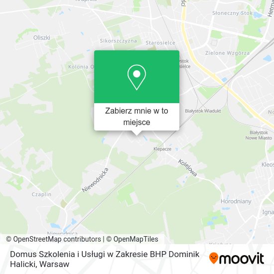 Mapa Domus Szkolenia i Usługi w Zakresie BHP Dominik Halicki