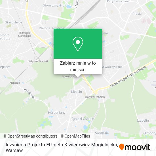 Mapa Inżynieria Projektu Elżbieta Kiwierowicz Mogielnicka