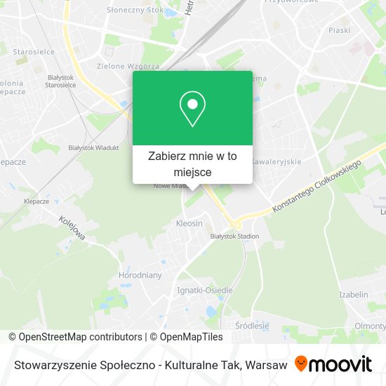 Mapa Stowarzyszenie Społeczno - Kulturalne Tak