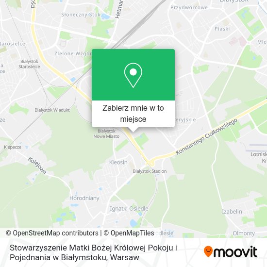 Mapa Stowarzyszenie Matki Bożej Królowej Pokoju i Pojednania w Białymstoku