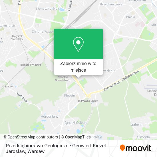 Mapa Przedsiębiorstwo Geologiczne Geowiert Kieżel Jarosław