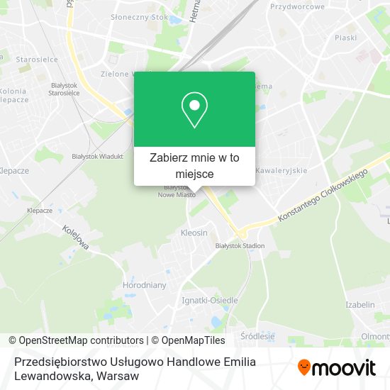 Mapa Przedsiębiorstwo Usługowo Handlowe Emilia Lewandowska