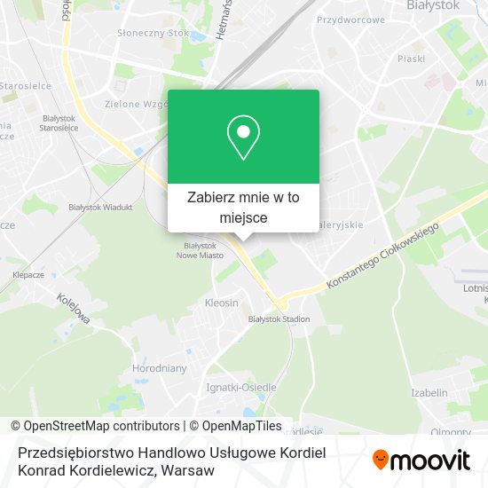 Mapa Przedsiębiorstwo Handlowo Usługowe Kordiel Konrad Kordielewicz