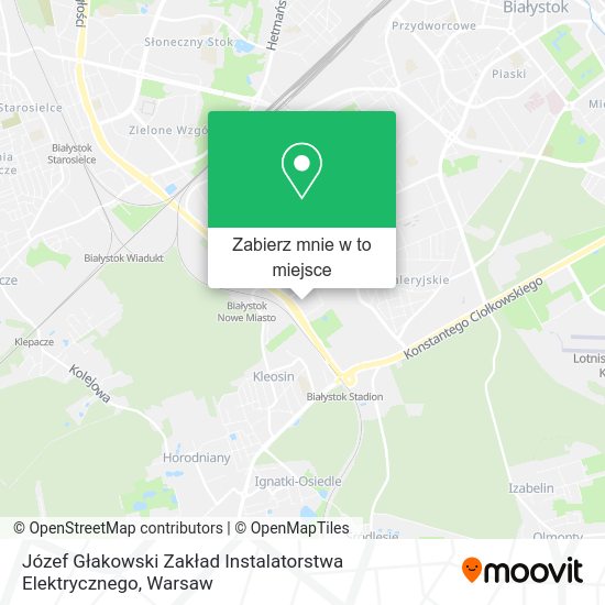 Mapa Józef Głakowski Zakład Instalatorstwa Elektrycznego