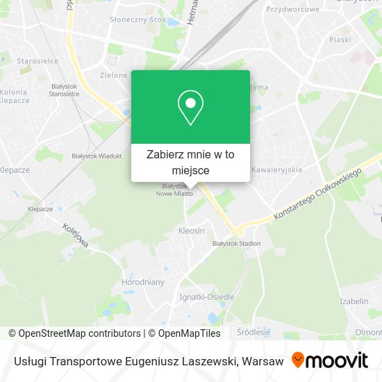 Mapa Usługi Transportowe Eugeniusz Laszewski