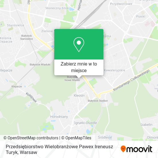 Mapa Przedsiębiorstwo Wielobranżowe Pawex Ireneusz Turyk