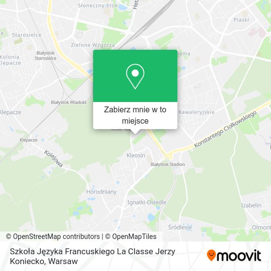 Mapa Szkoła Języka Francuskiego La Classe Jerzy Koniecko