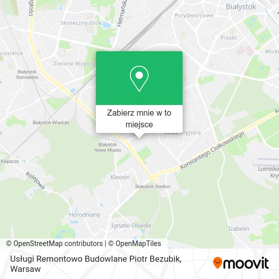 Mapa Usługi Remontowo Budowlane Piotr Bezubik