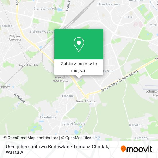 Mapa Usługi Remontowo Budowlane Tomasz Chodak
