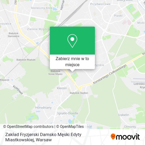 Mapa Zakład Fryzjerski Damsko Męski Edyty Miastkowskiej