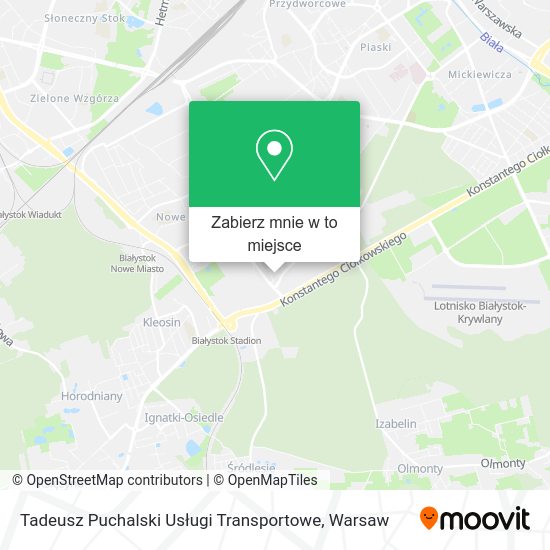 Mapa Tadeusz Puchalski Usługi Transportowe