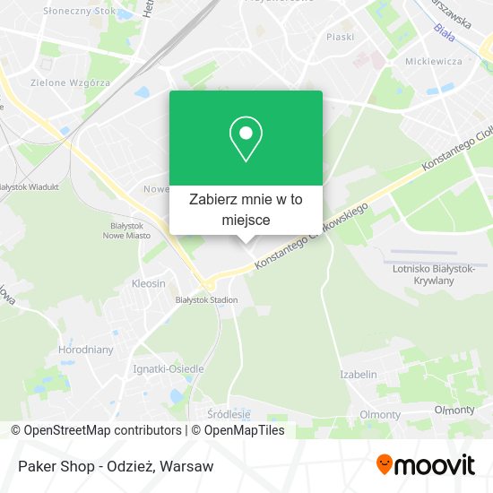 Mapa Paker Shop - Odzież