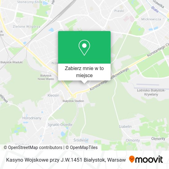 Mapa Kasyno Wojskowe przy J.W.1451 Białystok