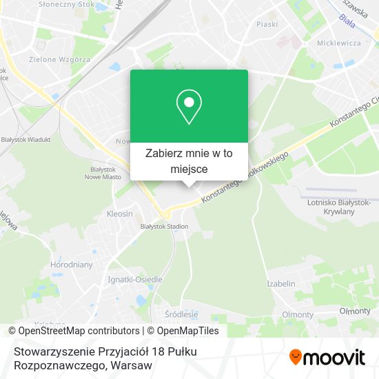 Mapa Stowarzyszenie Przyjaciół 18 Pułku Rozpoznawczego