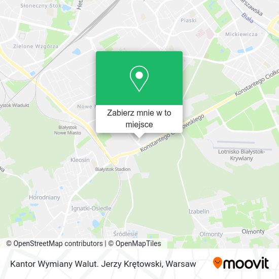 Mapa Kantor Wymiany Walut. Jerzy Krętowski