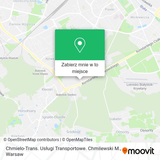 Mapa Chmielo-Trans. Usługi Transportowe. Chmilewski M.