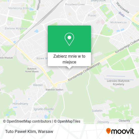 Mapa Tuto Paweł Klim