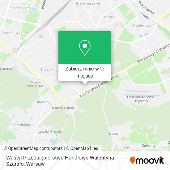 Mapa Wastyl Przedsiębiorstwo Handlowe Walentyna Szarało