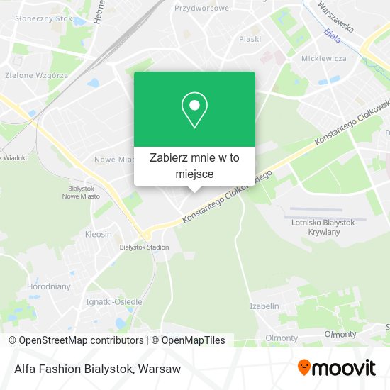 Mapa Alfa Fashion Bialystok