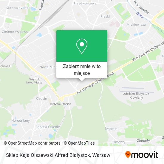 Mapa Sklep Kaja Olszewski Alfred Białystok