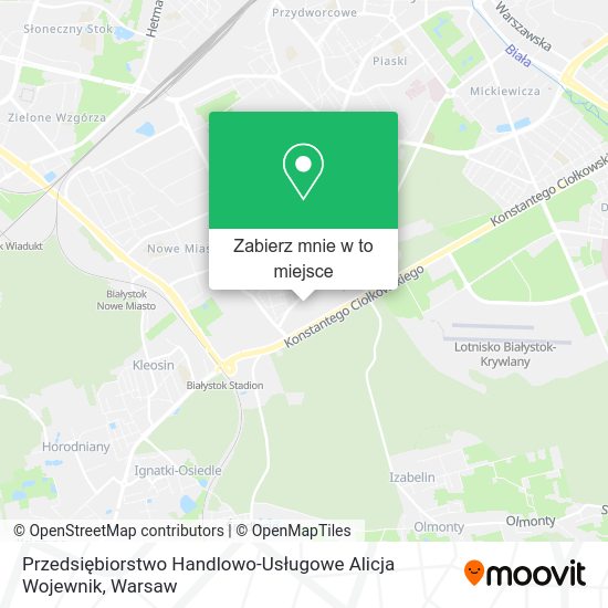 Mapa Przedsiębiorstwo Handlowo-Usługowe Alicja Wojewnik