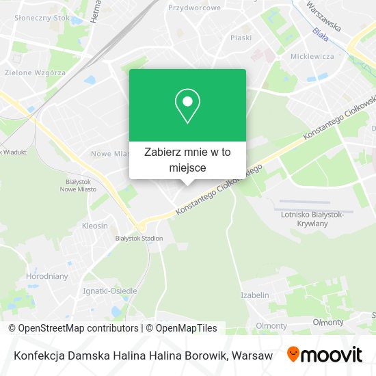 Mapa Konfekcja Damska Halina Halina Borowik