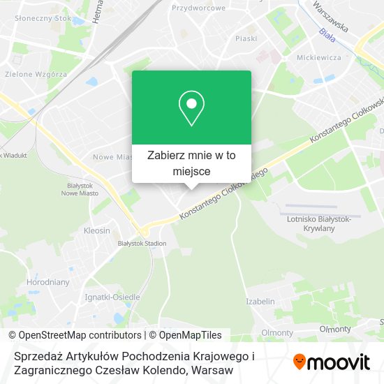 Mapa Sprzedaż Artykułów Pochodzenia Krajowego i Zagranicznego Czesław Kolendo