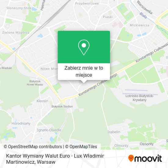 Mapa Kantor Wymiany Walut Euro - Lux Władimir Martinowicz