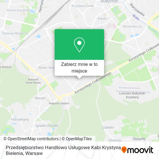 Mapa Przedsiębiorstwo Handlowo Usługowe Kabi Krystyna Bielenia