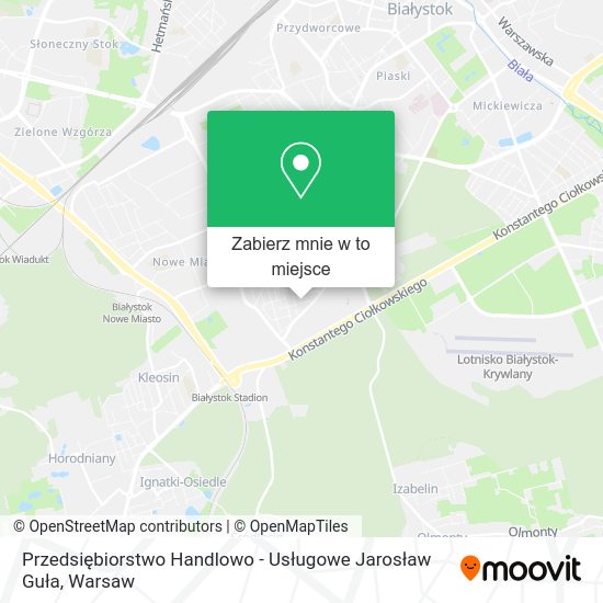 Mapa Przedsiębiorstwo Handlowo - Usługowe Jarosław Guła