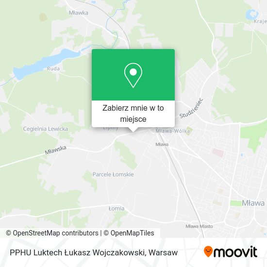 Mapa PPHU Luktech Łukasz Wojczakowski