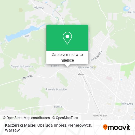 Mapa Kaczerski Maciej Obsługa Imprez Plenerowych