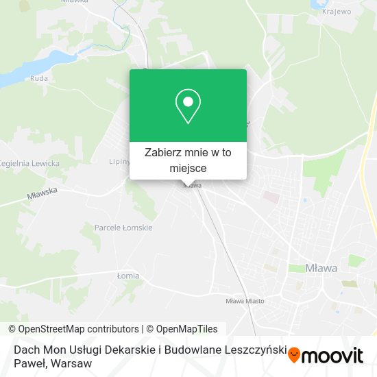 Mapa Dach Mon Usługi Dekarskie i Budowlane Leszczyński Paweł