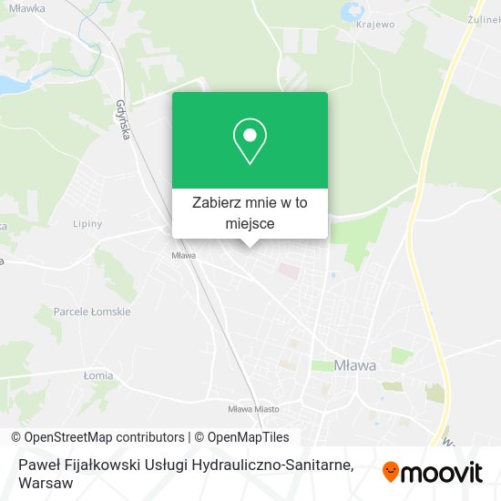 Mapa Paweł Fijałkowski Usługi Hydrauliczno-Sanitarne
