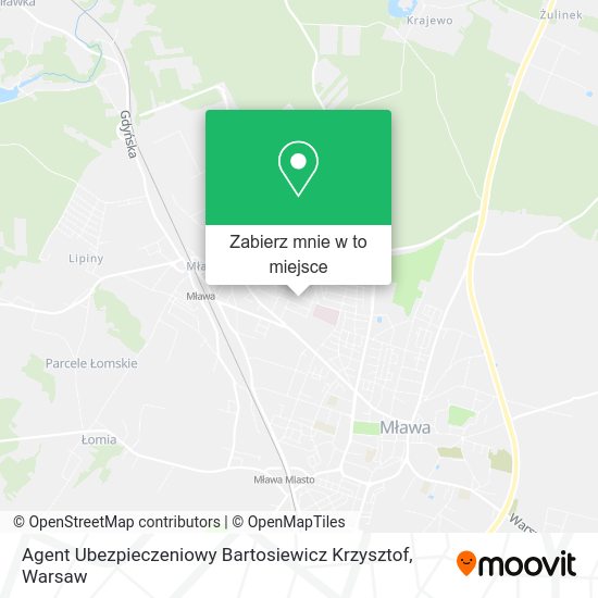 Mapa Agent Ubezpieczeniowy Bartosiewicz Krzysztof