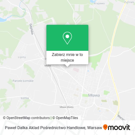 Mapa Paweł Dalka Aklad Pośrednictwo Handlowe