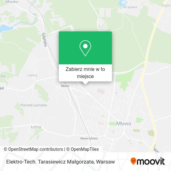 Mapa Elektro-Tech. Tarasiewicz Małgorzata