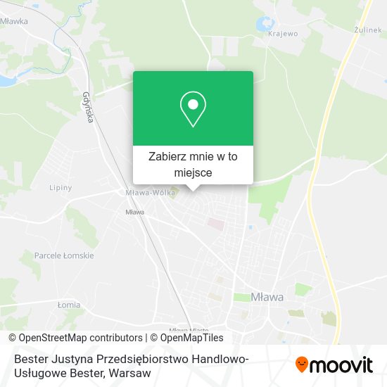 Mapa Bester Justyna Przedsiębiorstwo Handlowo-Usługowe Bester