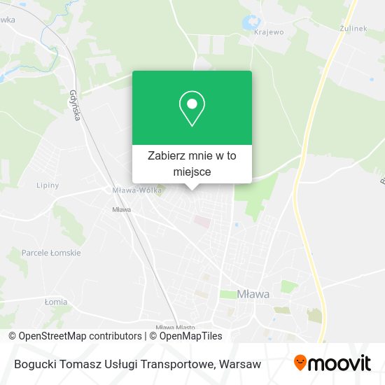 Mapa Bogucki Tomasz Usługi Transportowe