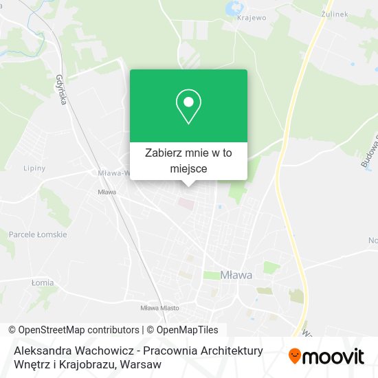 Mapa Aleksandra Wachowicz - Pracownia Architektury Wnętrz i Krajobrazu