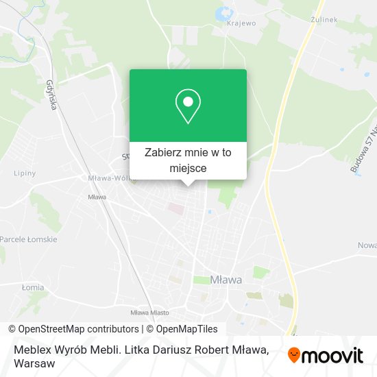 Mapa Meblex Wyrób Mebli. Litka Dariusz Robert Mława