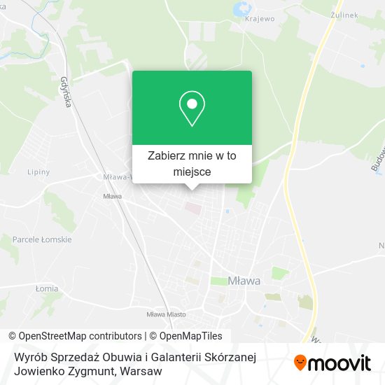 Mapa Wyrób Sprzedaż Obuwia i Galanterii Skórzanej Jowienko Zygmunt