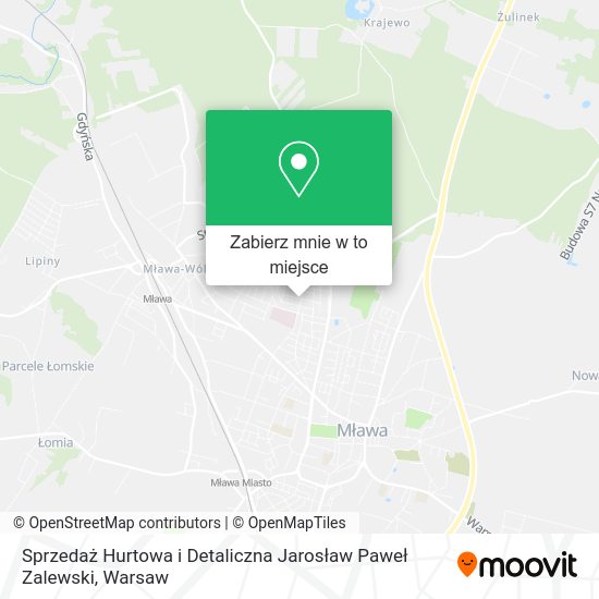 Mapa Sprzedaż Hurtowa i Detaliczna Jarosław Paweł Zalewski