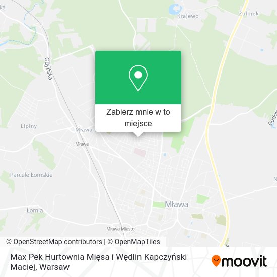 Mapa Max Pek Hurtownia Mięsa i Wędlin Kapczyński Maciej