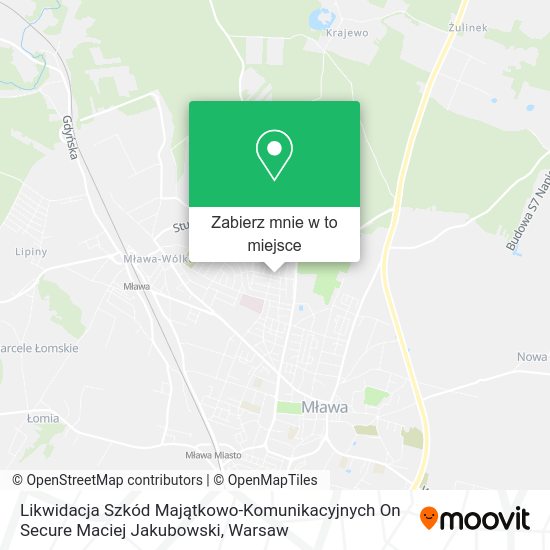 Mapa Likwidacja Szkód Majątkowo-Komunikacyjnych On Secure Maciej Jakubowski