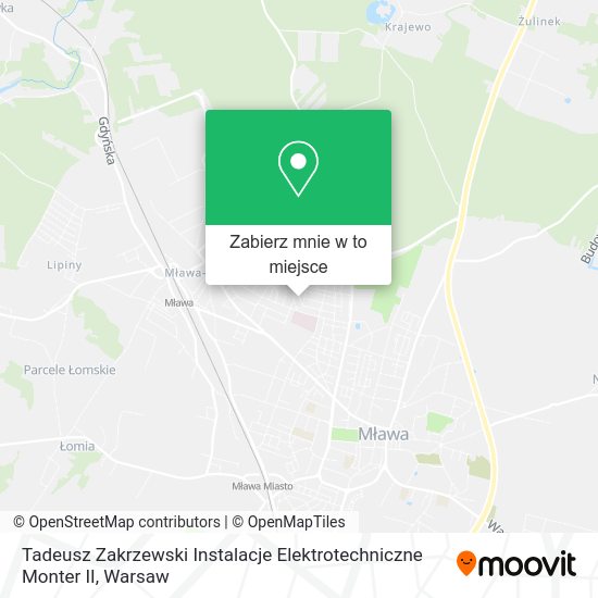 Mapa Tadeusz Zakrzewski Instalacje Elektrotechniczne Monter II