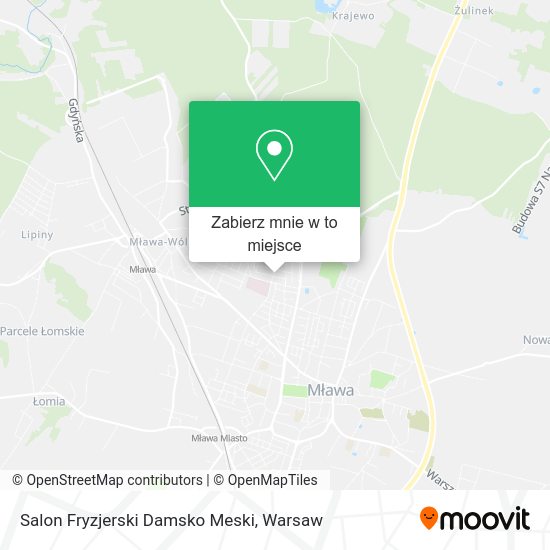 Mapa Salon Fryzjerski Damsko Meski