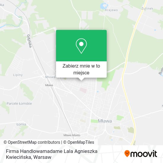 Mapa Firma Handlowamadame Lala Agnieszka Kwiecińska