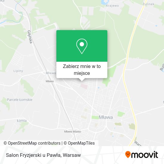 Mapa Salon Fryzjerski u Pawła